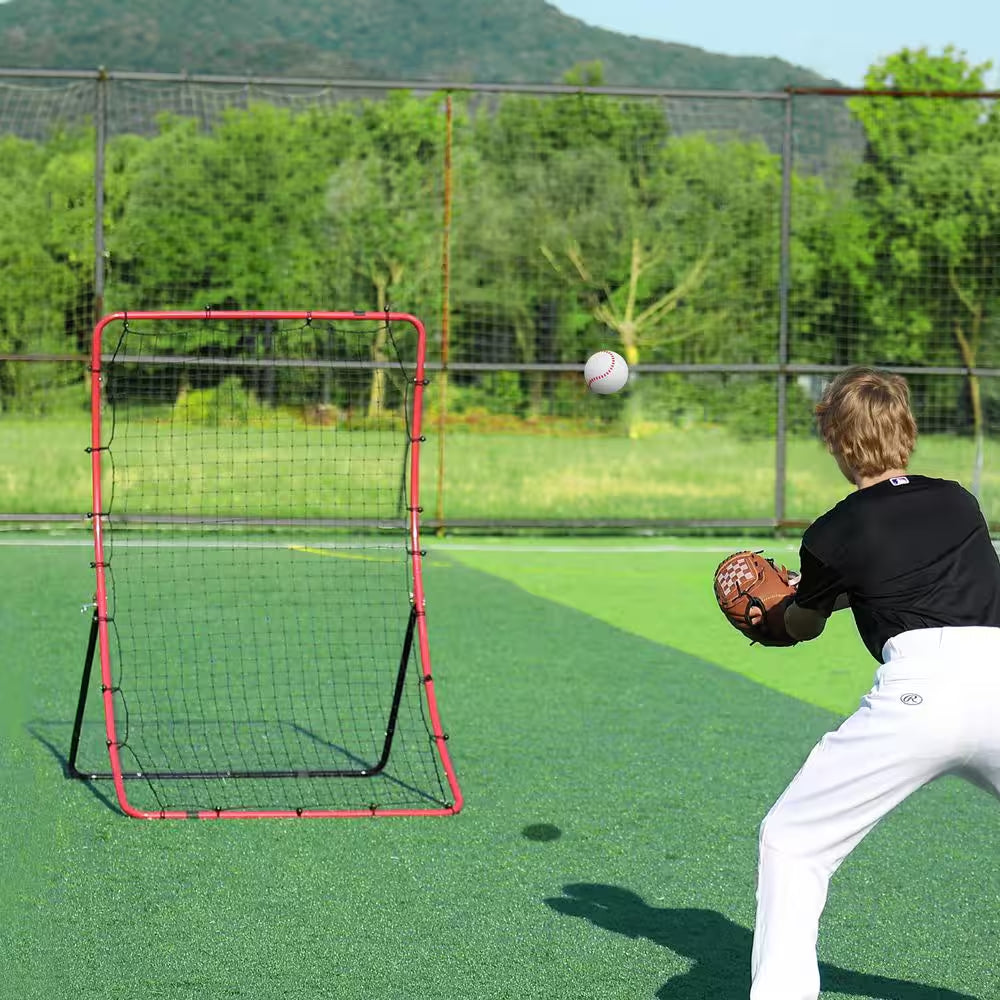 Baseball and Softball Rebounder Net, 4 X 5.5 Ft. Pitchback Baseball Pitching Nest, Pitch Return Trainer Rebound Net