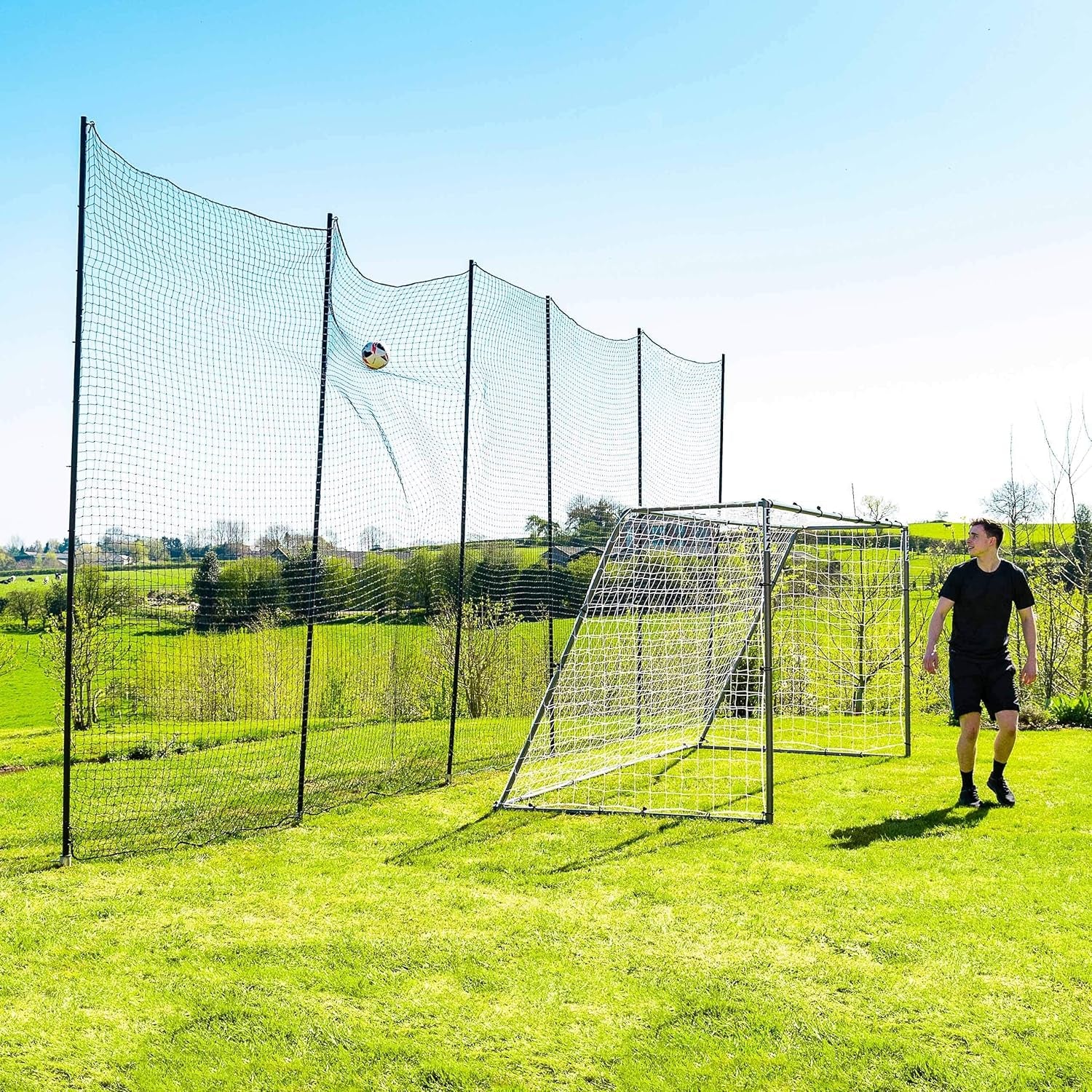 Stop That Ball™ Backstop Net Systems | Multi-Sport Ball Stop Net & Posts | Pop-Up, Freestanding & Socketed Options [7 Sizes]