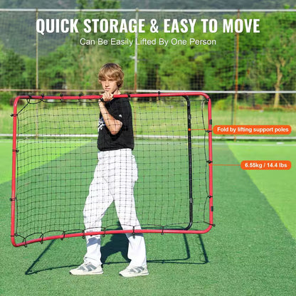 Baseball and Softball Rebounder Net, 4 X 5.5 Ft. Pitchback Baseball Pitching Nest, Pitch Return Trainer Rebound Net